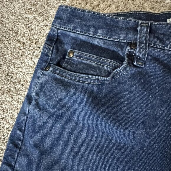 Lee Jeans Womens 10 Long Dark Wash Blue Relaxed Fit Straight Leg Stretch Denim - Picture 4 of 11